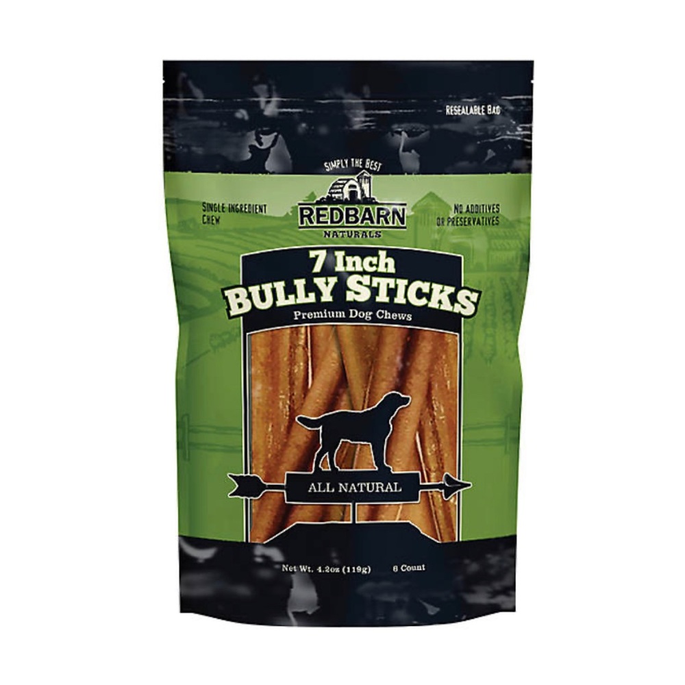 Redbarn Naturals 7 Inch Bully Sticks Dog Treat - 6 Pack NWT